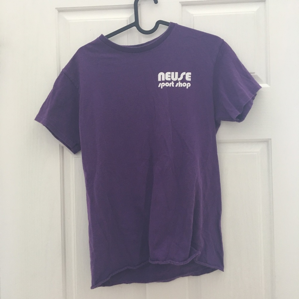 Purple neuse sports shop shirt